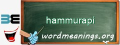 WordMeaning blackboard for hammurapi